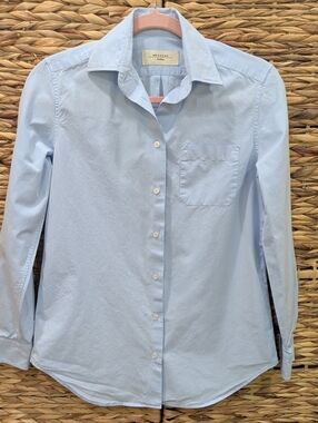 Weekend Max Mara Light Blue Button-Down Cotton Shirt
